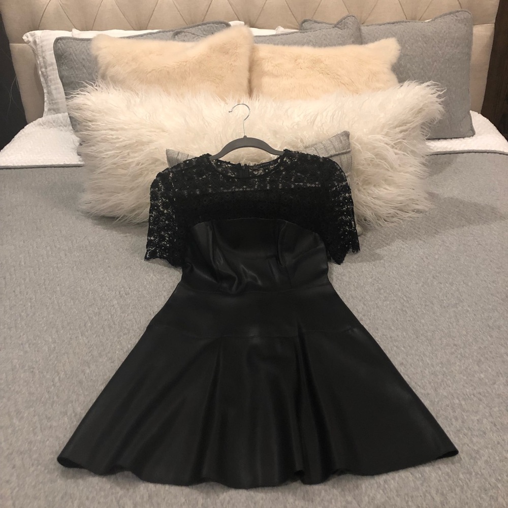 Zara Women Faux Leather Dress